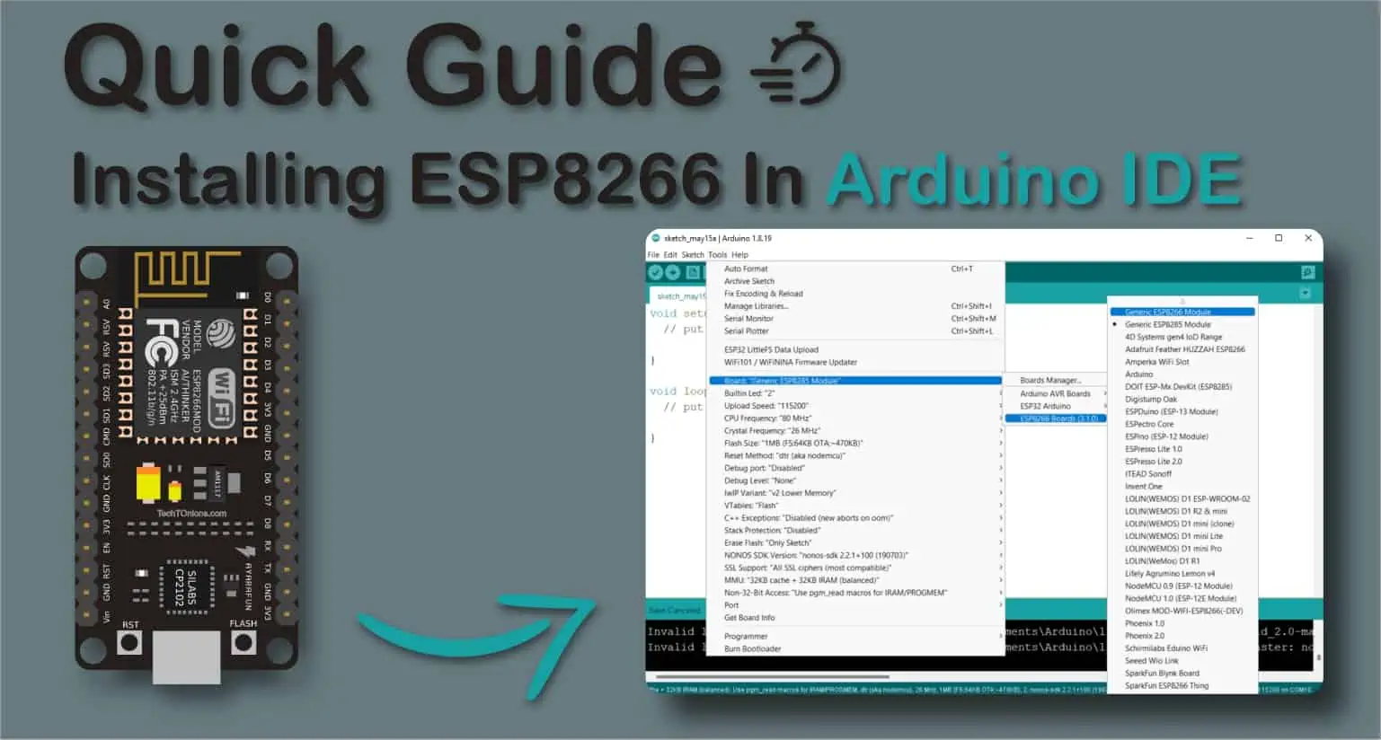 Quick Guide Installing ESP8266 In Arduino IDE Feacherd Image