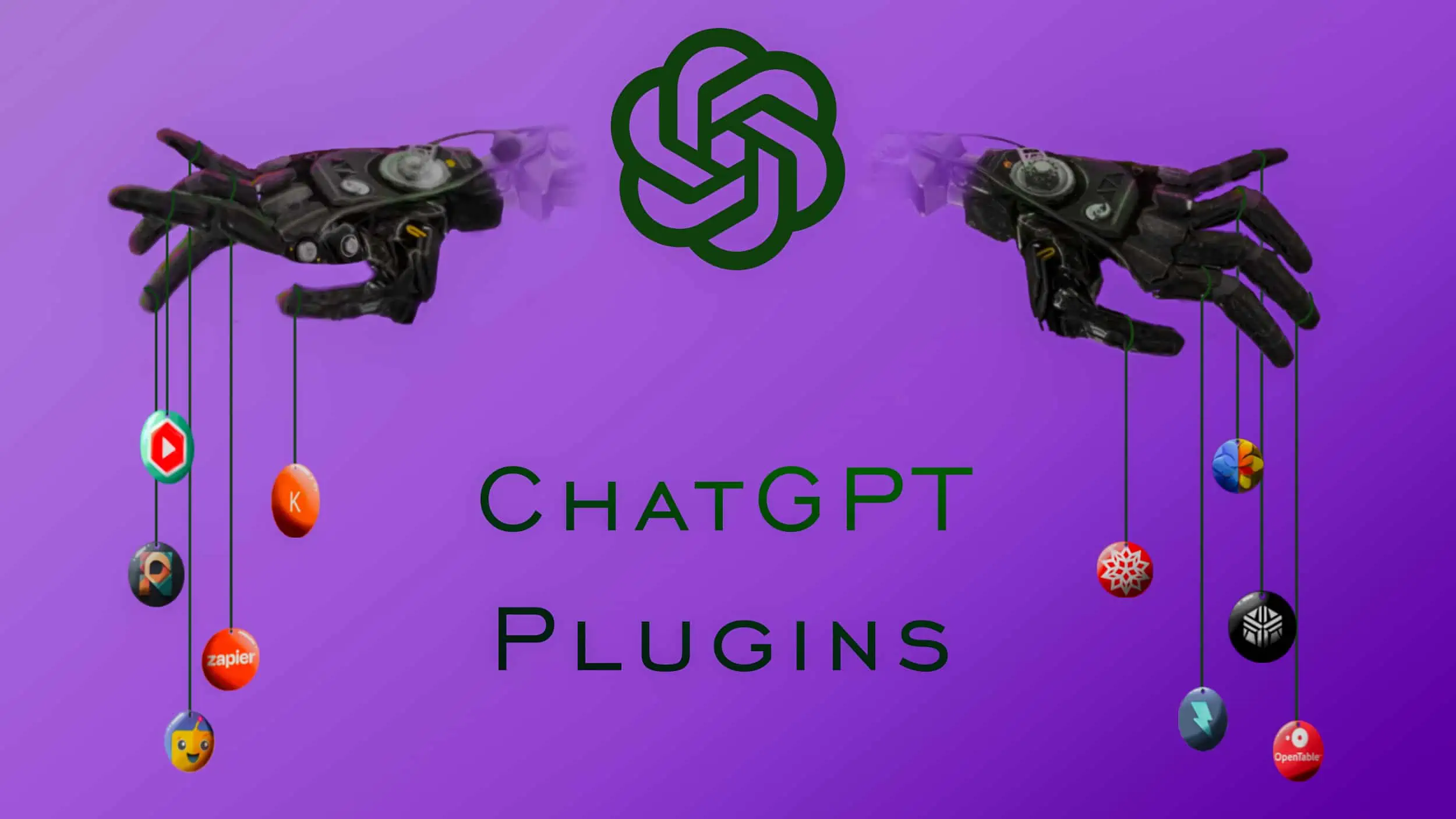 ChatGPT logo where it's controlling the Plugins and Extension.